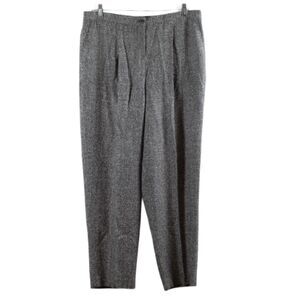Joan Leslie Black White Women's Dress Pants Herringbone Pattern 18W BIN060